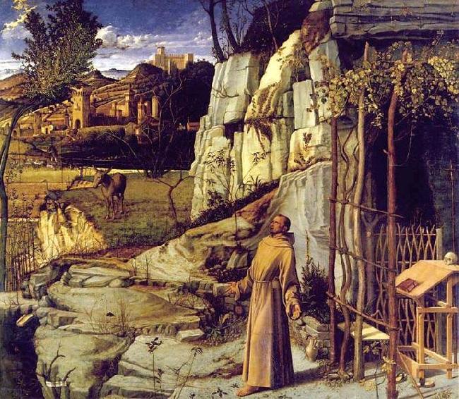 Giovanni Bellini St. Francis in Ecstasy Norge oil painting art